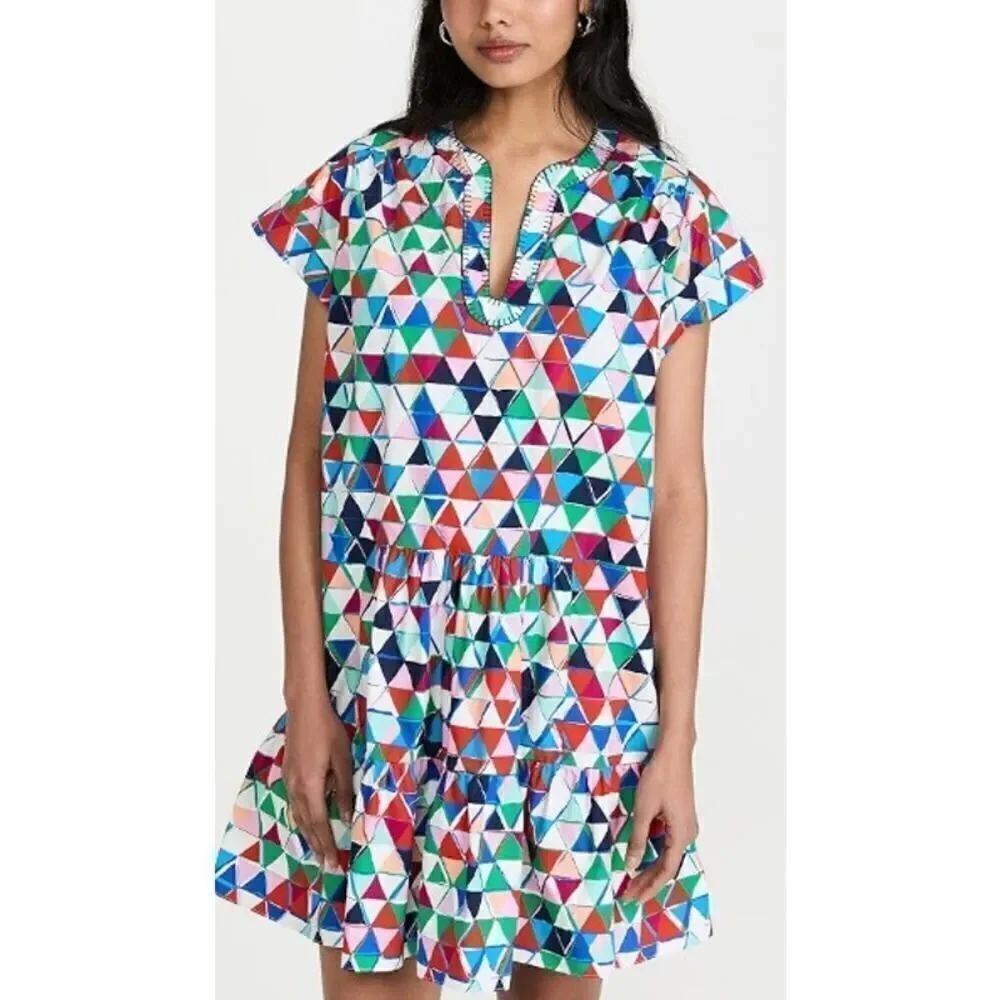 Saloni Ashley B Mini Dress in Multi Kaleidoscope Sz. 4
